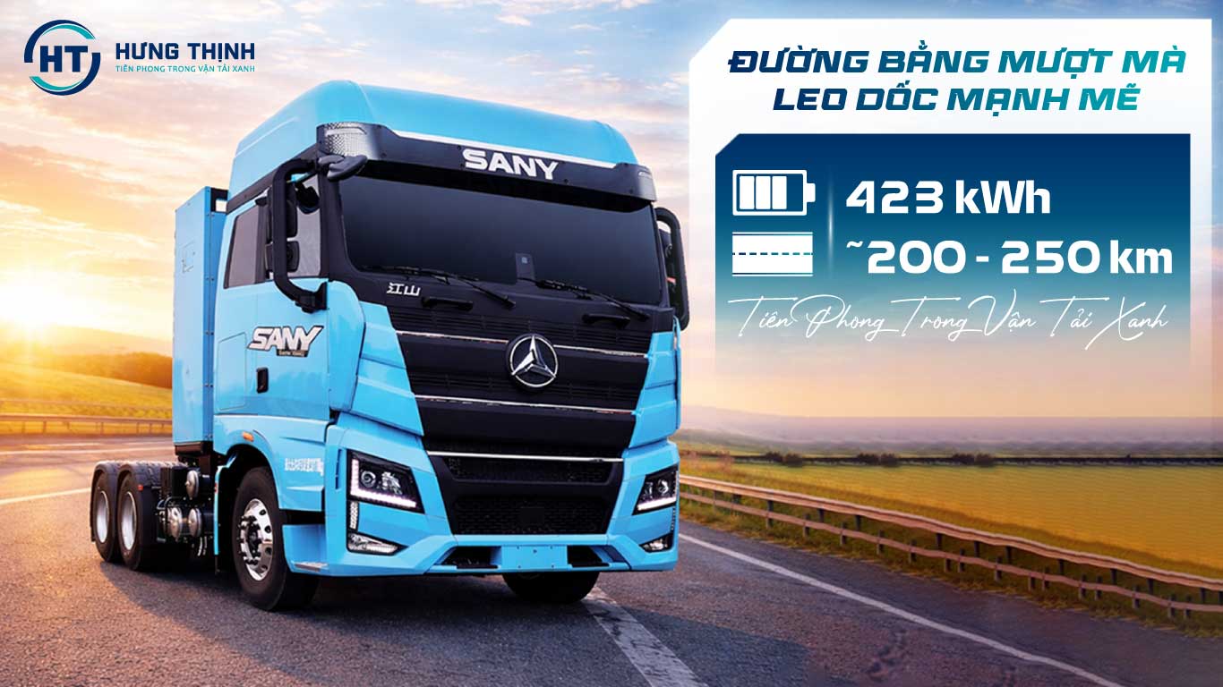 Xe tải điện chở full tải leo dốc đi được bao xa