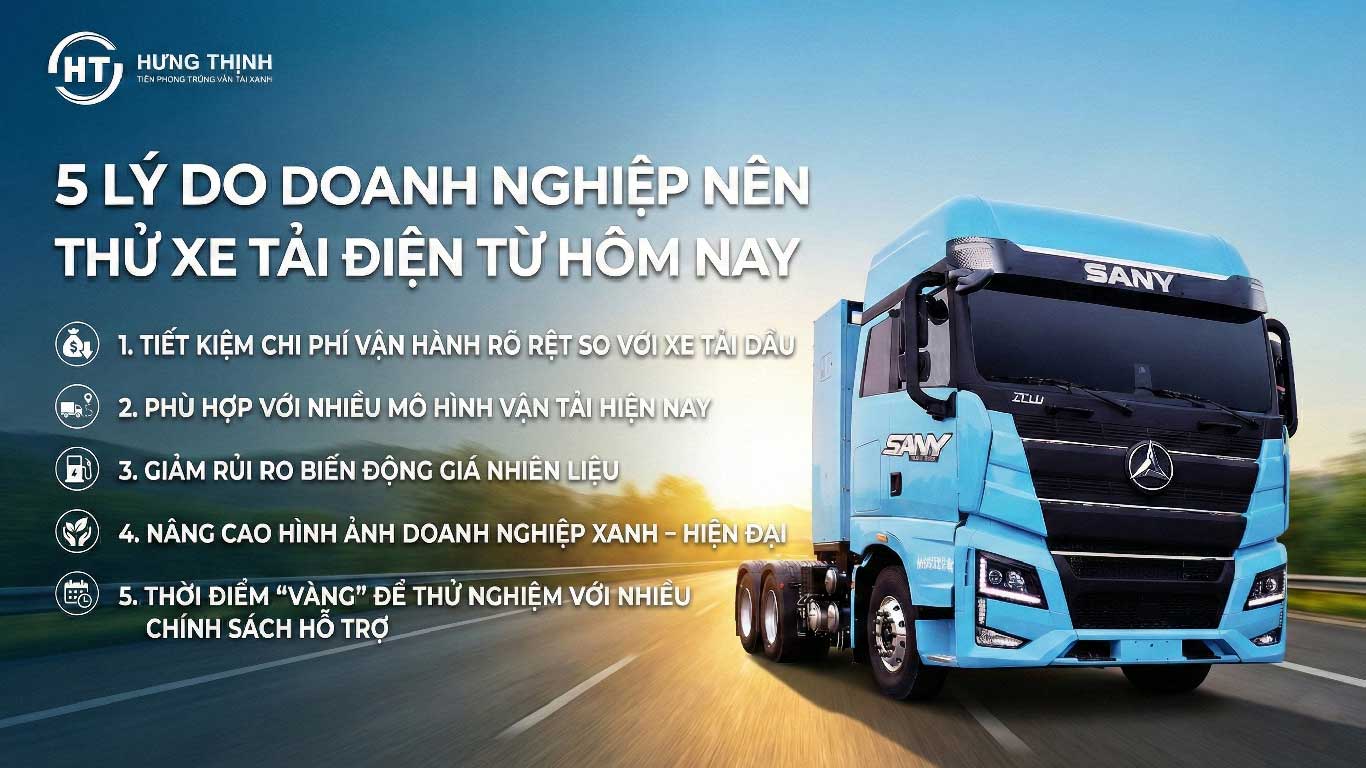 5 lý do doanh nghiệp nên thử xe tải điện